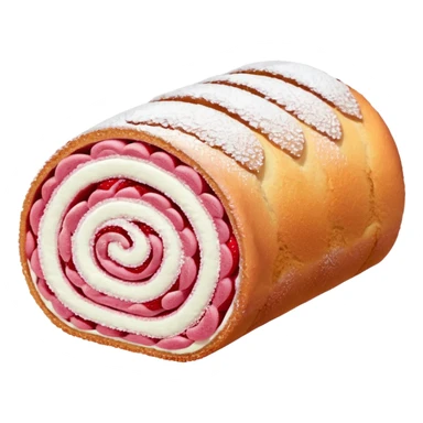 Strawberry Swiss roll sticker