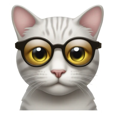 Gatto con gli occhiali  sticker