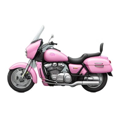 Realistic pink motorcycle  sticker