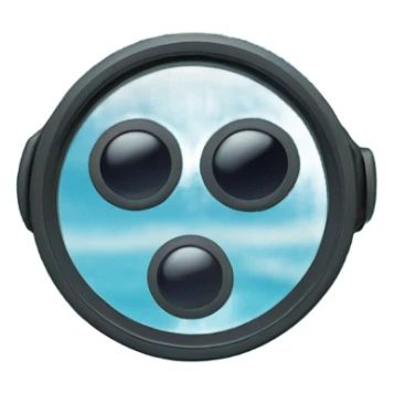 binocular lens POV shot of the ocean sticker