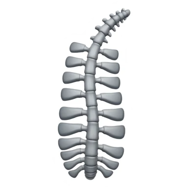 human spine emoji showing slight scoliosis sticker