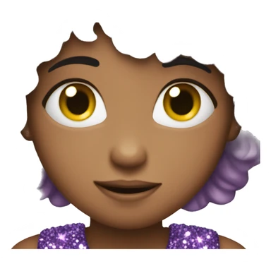 purple sparkly heart sticker