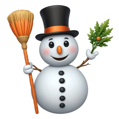 dancing snowman sticker