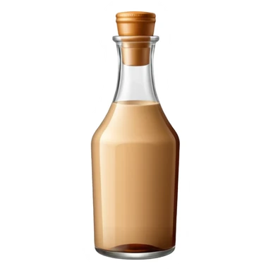 vibrant Irish cream bottle, simple, clear sticker