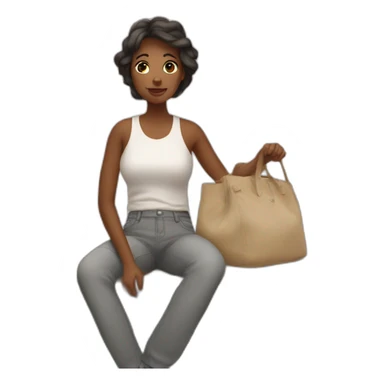 woman at home  sticker