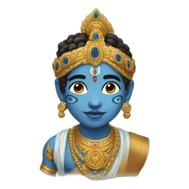 Krishna a boy with a blue skin sticker