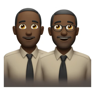 interaction between 2 men sticker