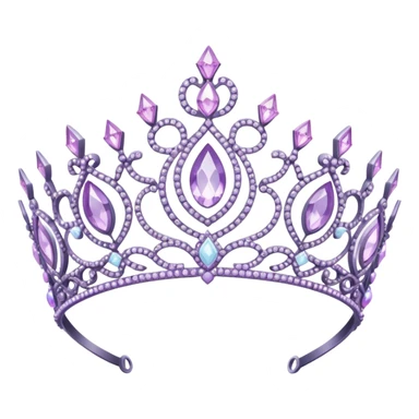 Pastel purple crystal tiara sticker