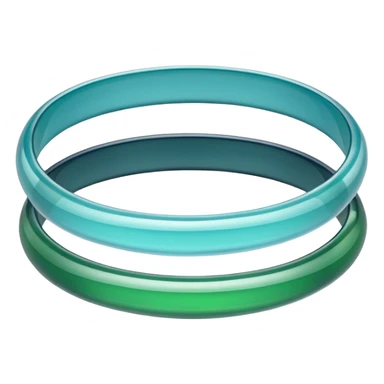  Glass green blue Bangles emoji sticker