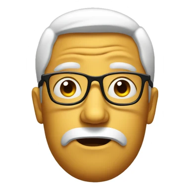  unamused emoji with glasses sticker