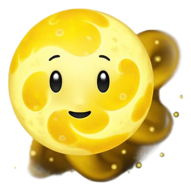 yellow ball of light emoji, covered in swirling gases, mottled by dark sunspots and bright granules from convective currents, radiant, simple and round, no face, no text sticker