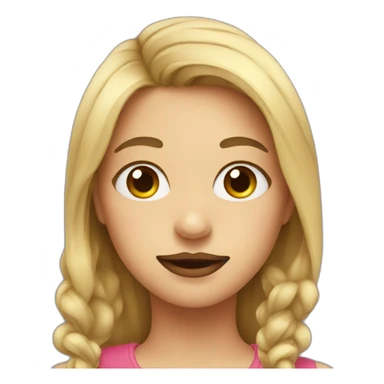 girl with mustash sticker