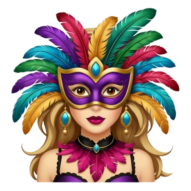 masquerade masked woman sticker