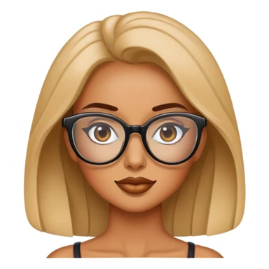 sexy woman with big glasses sticker