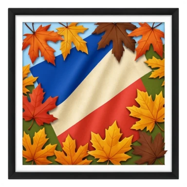 france leaves sticker