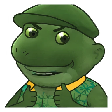 man with arms crossed around his neck laughing  sticker