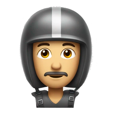 a man of about 30 wearing a helmet with the inscription SIAM sticker