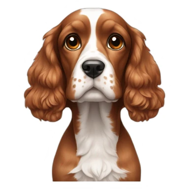 American cocker red an white sticker