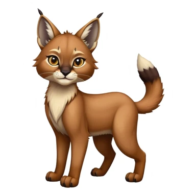 Epic Cute Dark Warm Caracal-Bobcat-Sergal-Vernid full body sticker
