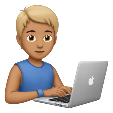 person working working on a laptop sticker