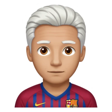 araujo футболист с белыми волосами и коричневыми   в футболке барселоны sticker