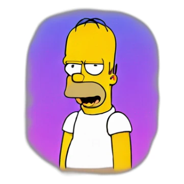 Homer Simpson wearing LGBT tshirt sticker