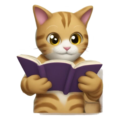 Cats reading books sticker