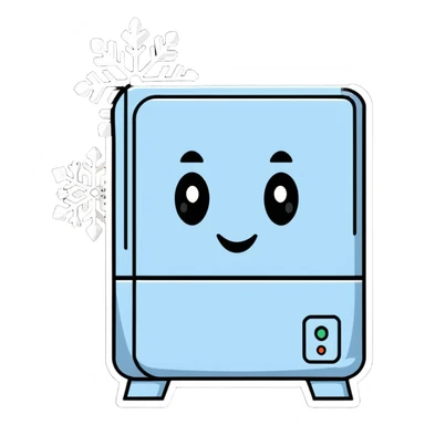 split system air conditioner with snowflake symbol sticker