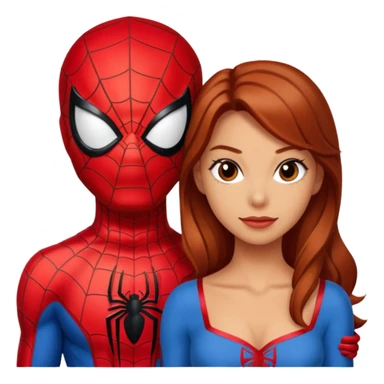 Spiderman and mary jane sticker