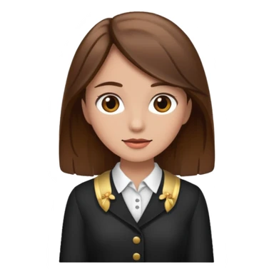 fancy brown haired girl sticker