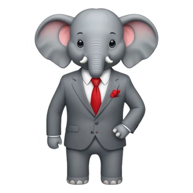 The elephand went in a suit
 sticker