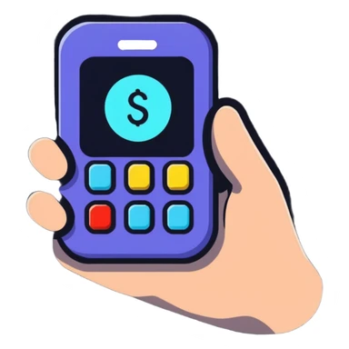 Colorful tapping hand clicker icon for Roblox sticker