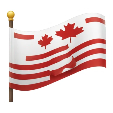 straight canadian flag sticker