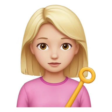 Blonde girl with pink clothes  sticker