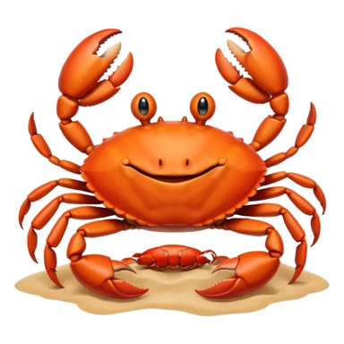 smiling crab shown facing the camera sticker