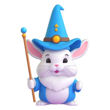 wizard rabbit sticker