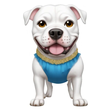 Pitbull in a tutu sticker