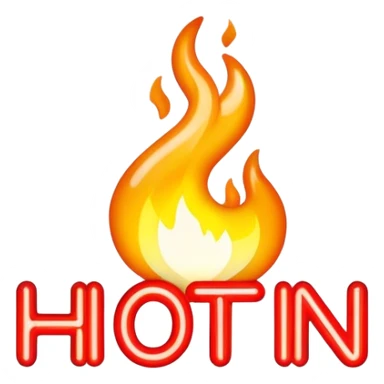  neon sign with the word hot sticker