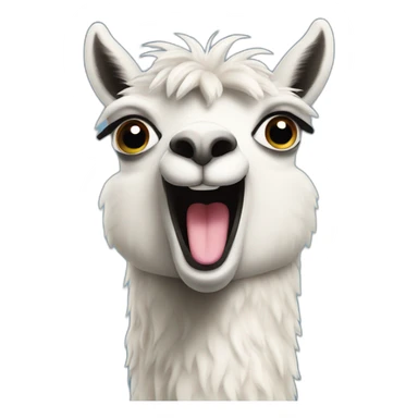 llama smiling and having a good time sticker
