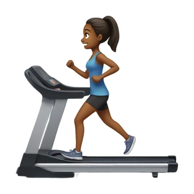 Girl on treadmill sticker