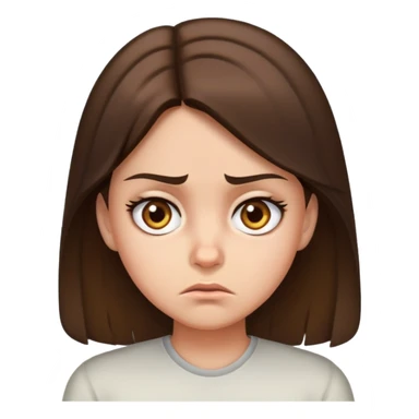 A girl with brunette hair and hazel eyes who’s annoyed and is pissed  sticker