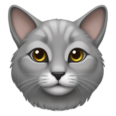 Grey lop-eared cat sticker