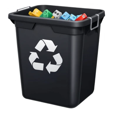 empty black BIN WITH "ELECTRONIC" WORD IN IT. CORRECT SPELLING PLEASE PUT THE WORD sticker