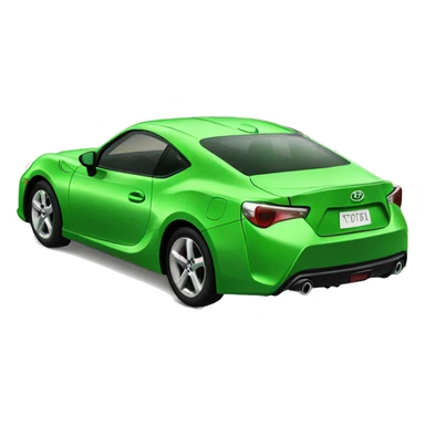 green toyota sports car sticker