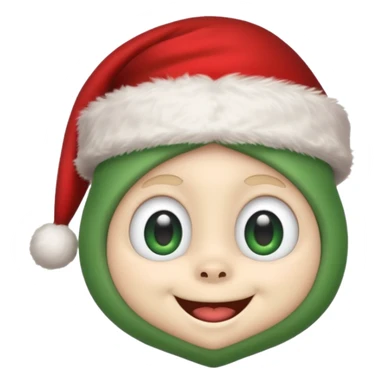 grogu wearing santa hat sticker