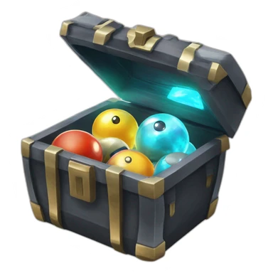 Pokemon Game LootCase Color Obsidian Rich Treasure Legendary Epic Pokeballs and Pokemons Inside this have Shiny Glow sticker