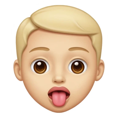 Emoji of a face with tongue out and eyes rolled back to the head. sticker
