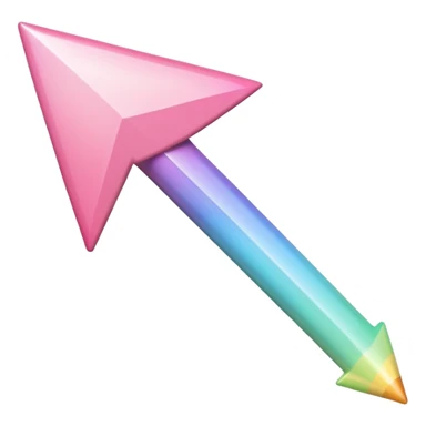 Pink Pastel rainbow arrow pointing left sticker