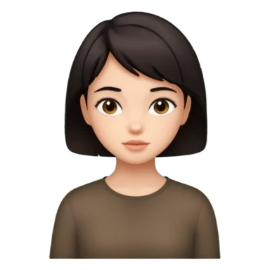 nature hearb girl with dark short hair sticker