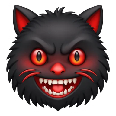Can you create a cute / chibi emoji and some ravenous or evil cute emojis for ravenous fiend in shadow slave? Here is an image of the fiend for a baseline: https://shadowslave.fandom.com/wiki/Ravenous_Fiend?file=LittleScavybyjust_a_koifish.jpg focus on what the existing art looks like as a baseline sticker